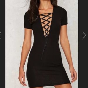 Nasty Gal Lace-Up Dress